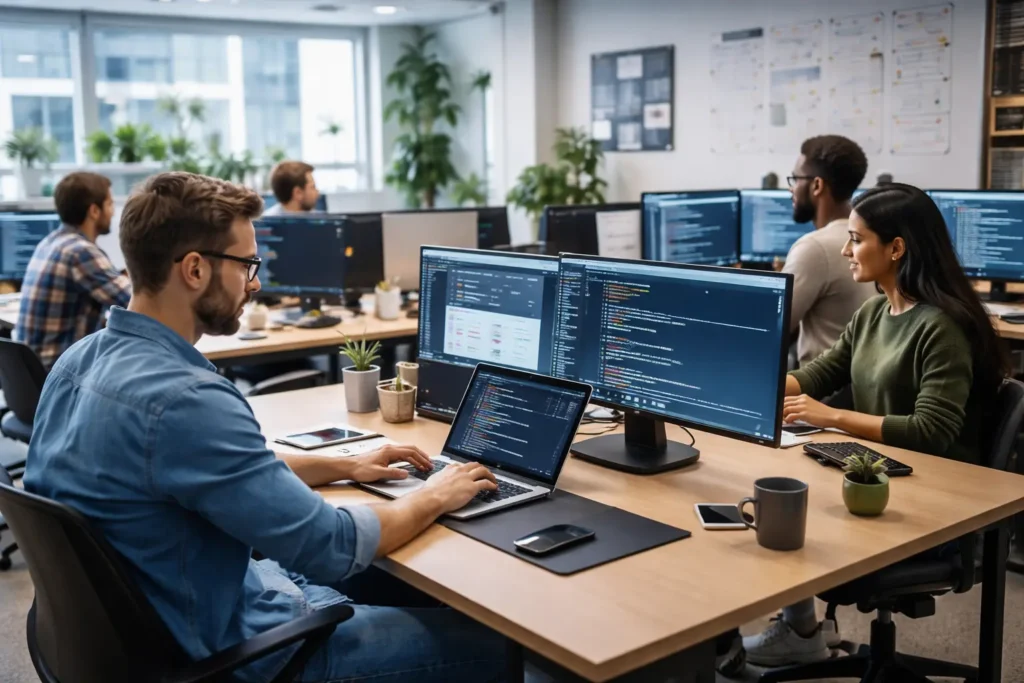 Web development team working for business website creation in Hyderabad