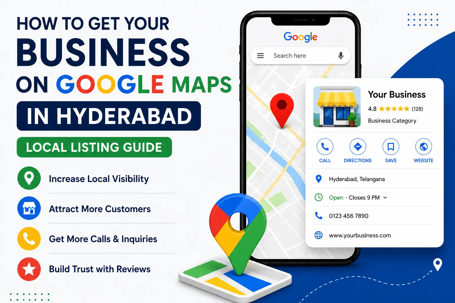 Google Maps business listing setup for local businesses in Hyderabad
