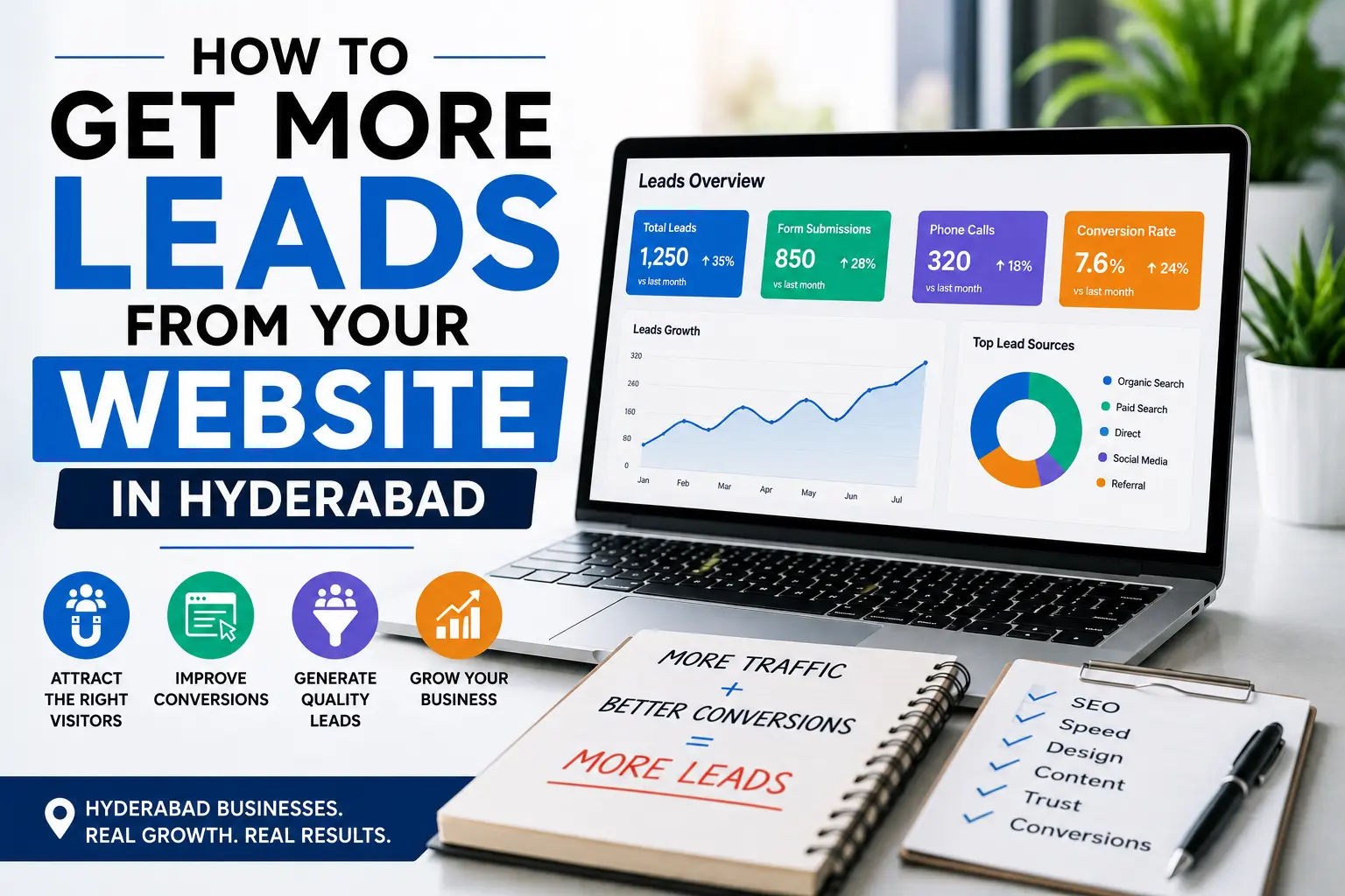 How to get more leads from your website in Hyderabad with improved conversions and website lead generation strategies