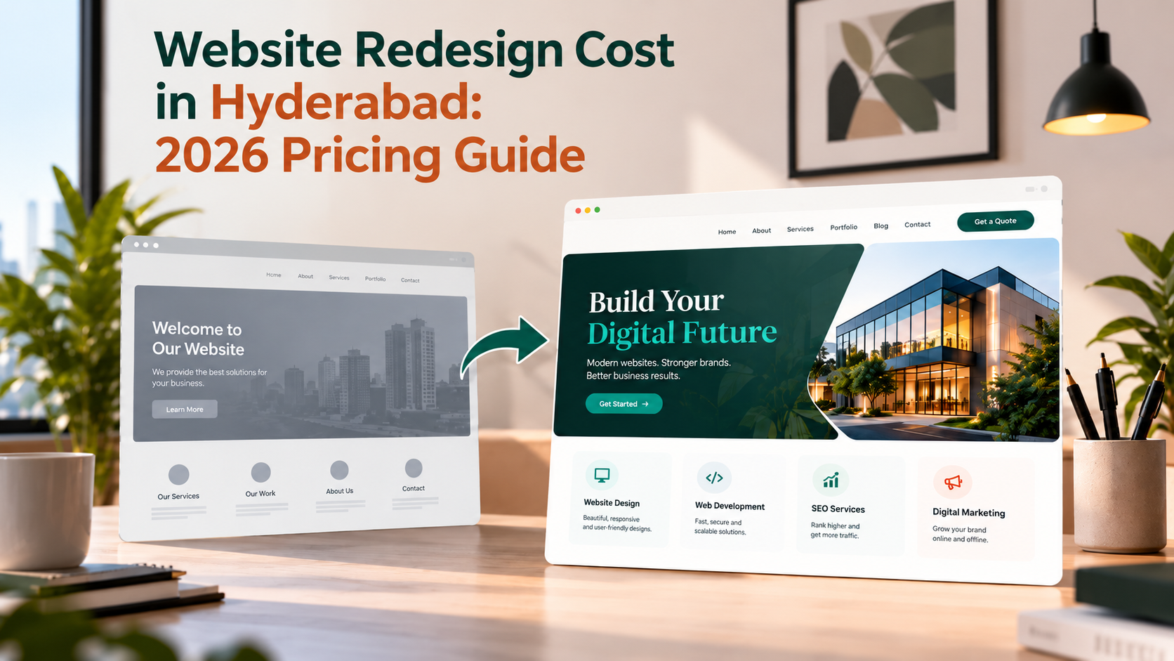 Website redesign cost in Hyderabad 2026 for modern business websites