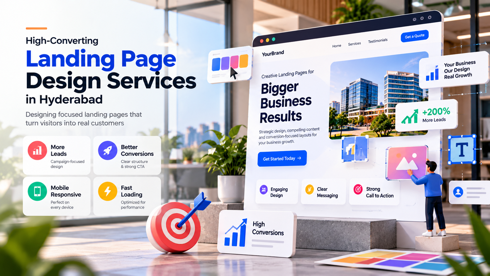 Landing page design services in Hyderabad for high-converting business campaigns